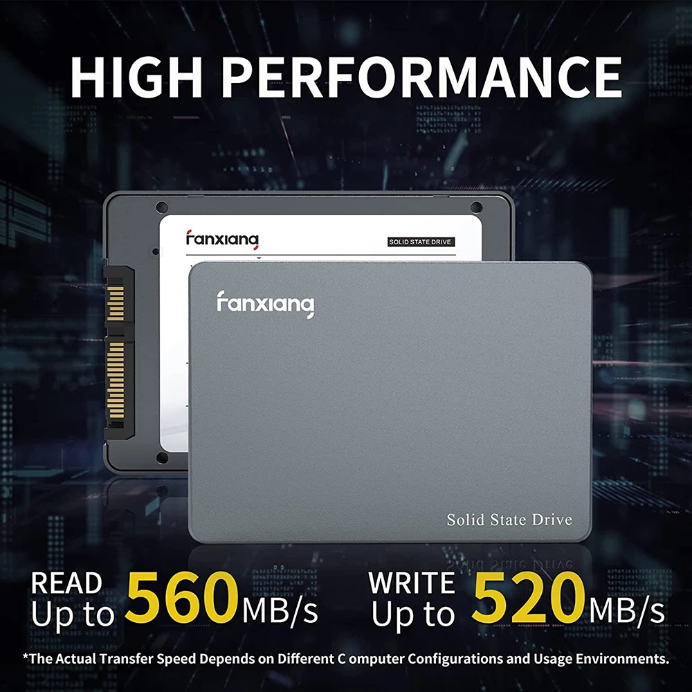 SATAIII, 512GB, 1TB, 2TB, até 560 Mbps,