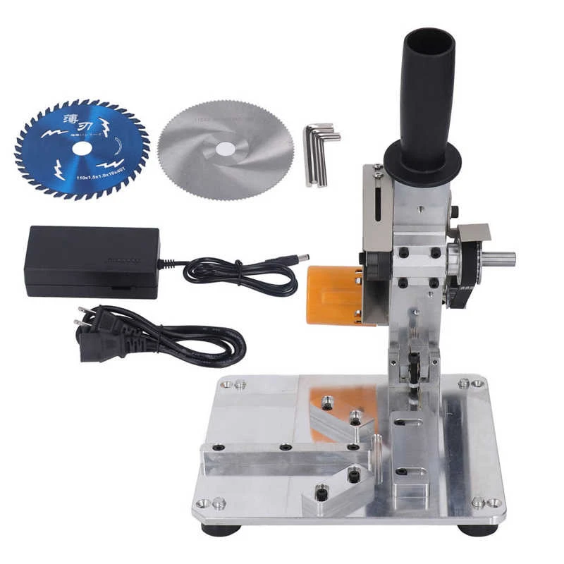 Multifunctional Table Saw, Rust Resistance Low Noise 96W Table Saw Machine  Stainless Steel US Plug 110-240V for Model Making