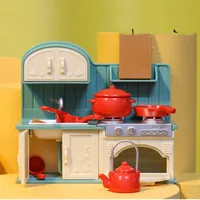 Forest Family Furniture Kitchken Miniature Scene Cabinet Decoration Toys Mini Family Doll House Indoor Model Small Pretend Play 1