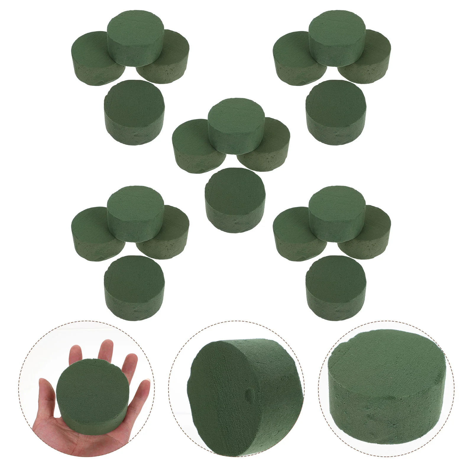 

20 Pcs Round Floral Foam Water Absorb Flower Mud Mud For Crafts Arrangement Supplies Base Accessory Flowers Bases