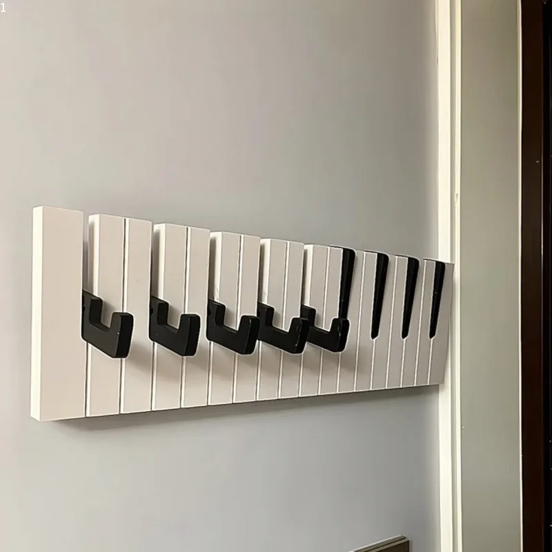 

Creative Piano Hanger Entrance Door Hook Wall Hanging Clothes and Hat Rack Storage Rack Hanging Wall Top and Hat Hook