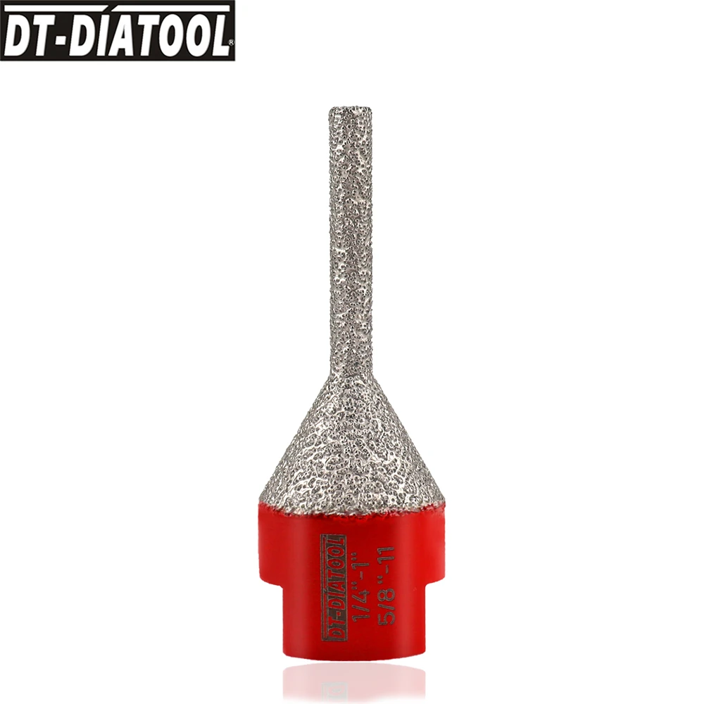 DT-DIATOOL 6*25mm Diamond Finger Bit 5/8-11 Core Chamfering Milling Porcelain Shaping Edge Tile Marble Ceramic Cutter Granite