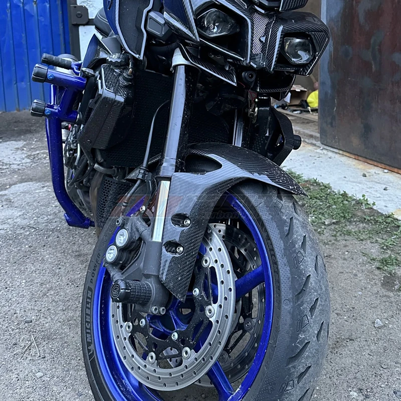 Front Tire Fender Mud Guard Hugger Fairing Cowling For Yamaha R1 2009 + MT10 + R6 17+ Full Carbon Fiber