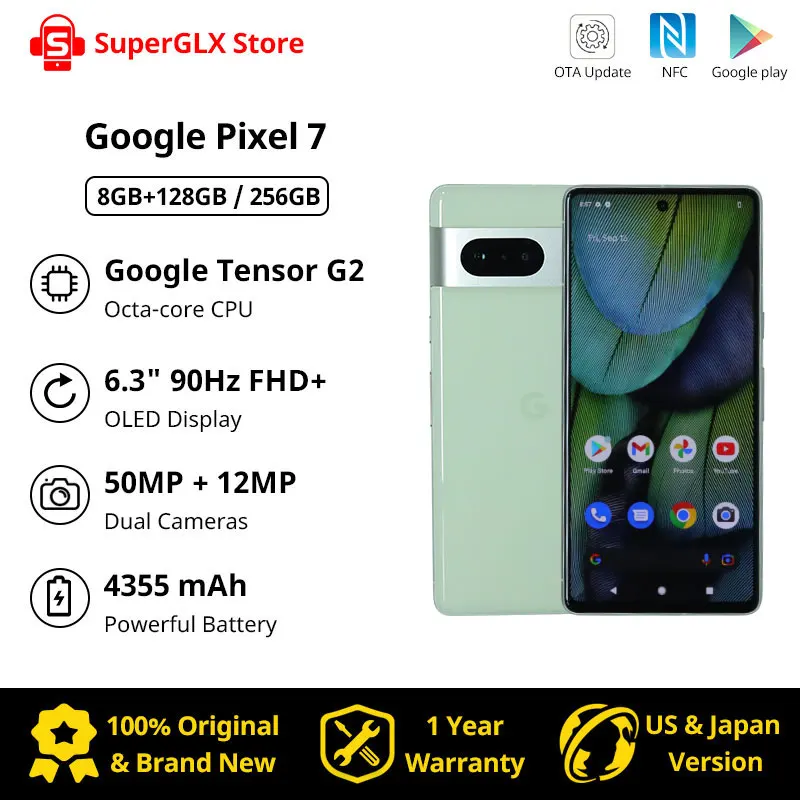 Smartphone Google Pixel 7 5G, Versão EUA, 6.3 