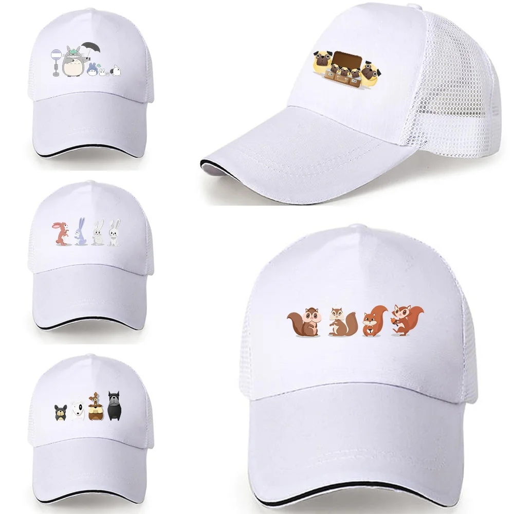 

New Adjustable Mesh Hats Baseball Trucker Cap Dad Hat Summer Cartoon Series Baseball Cap Net Hat Cap Truck Driver Cap Breathable