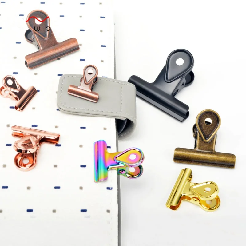 Vintage Metal Dovetail Clips Chancery Paper Documents Organizer Metal Binder Clips Notes Letter