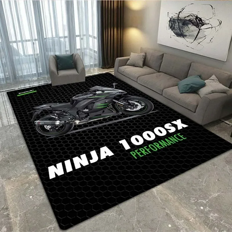 

K-kawasaki motorcycle LOGO printing carpet Fashion yoga mat bedroom decor rugs living room washroom floor mat Birthday Gift