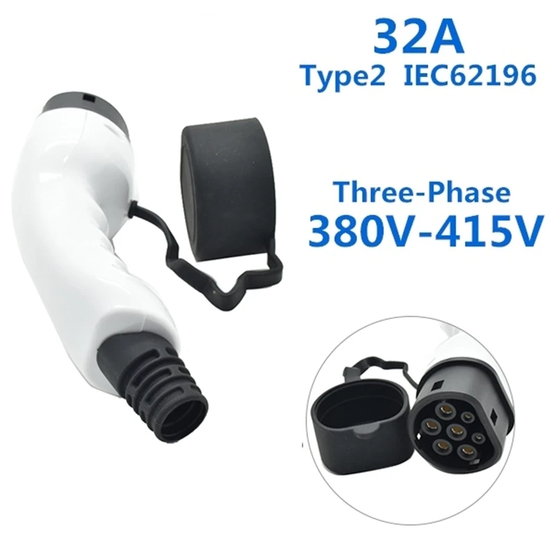 

32A Type 2 EV Side IEC62196 European Standard Plug No Cable Three Phase IEC Female AC Plug EV Charging