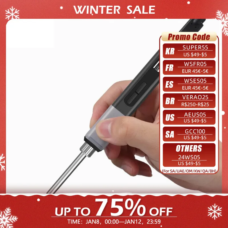 Punte Saldatore TS80P Saldatore Portatile MINIWARE TS80P - 30W, Temperatura Regolabile 100-400°C, Con Punte B02, Ricarica USB-C Official Site - Foto 8