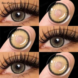 Bio - Essence Radiant Blue Contact Lenses - Enhance Your Natural Eye Color with Stunning Hues (Mirage Brown)