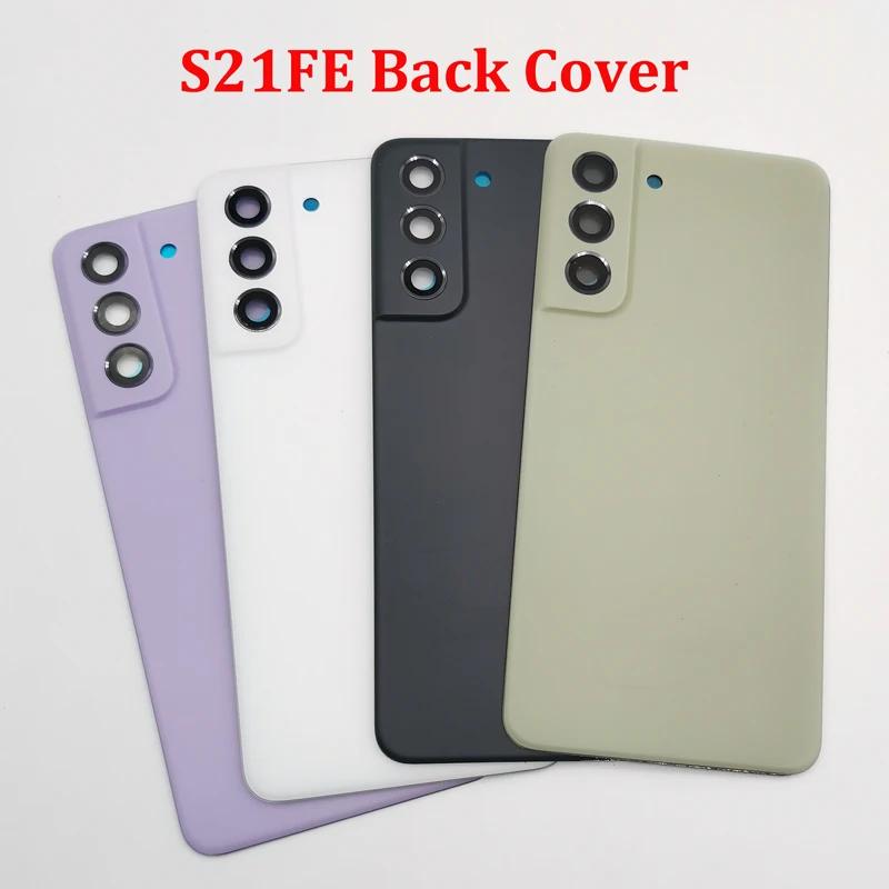 

For Samsung Galaxy S21FE S21 FE Back Battery Cover Door Rear Housing Cover Replacement With Camera Lens for Galaxy S21fe G990B