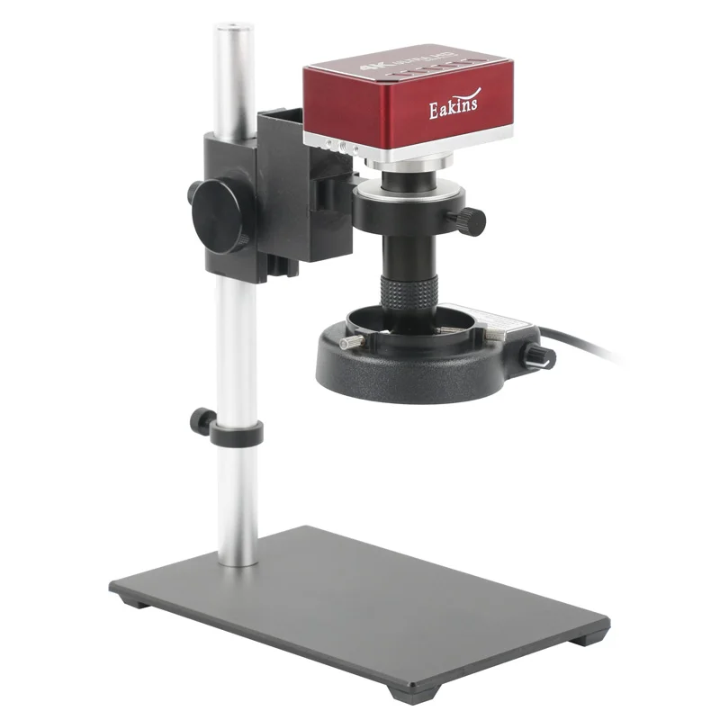 

UHD 4K 60FPS Measurable Digital Microscope Camera Mouse Controlled 100X 130X 180X 200X 500X Zoom C Mount Lens For PCB Soldering