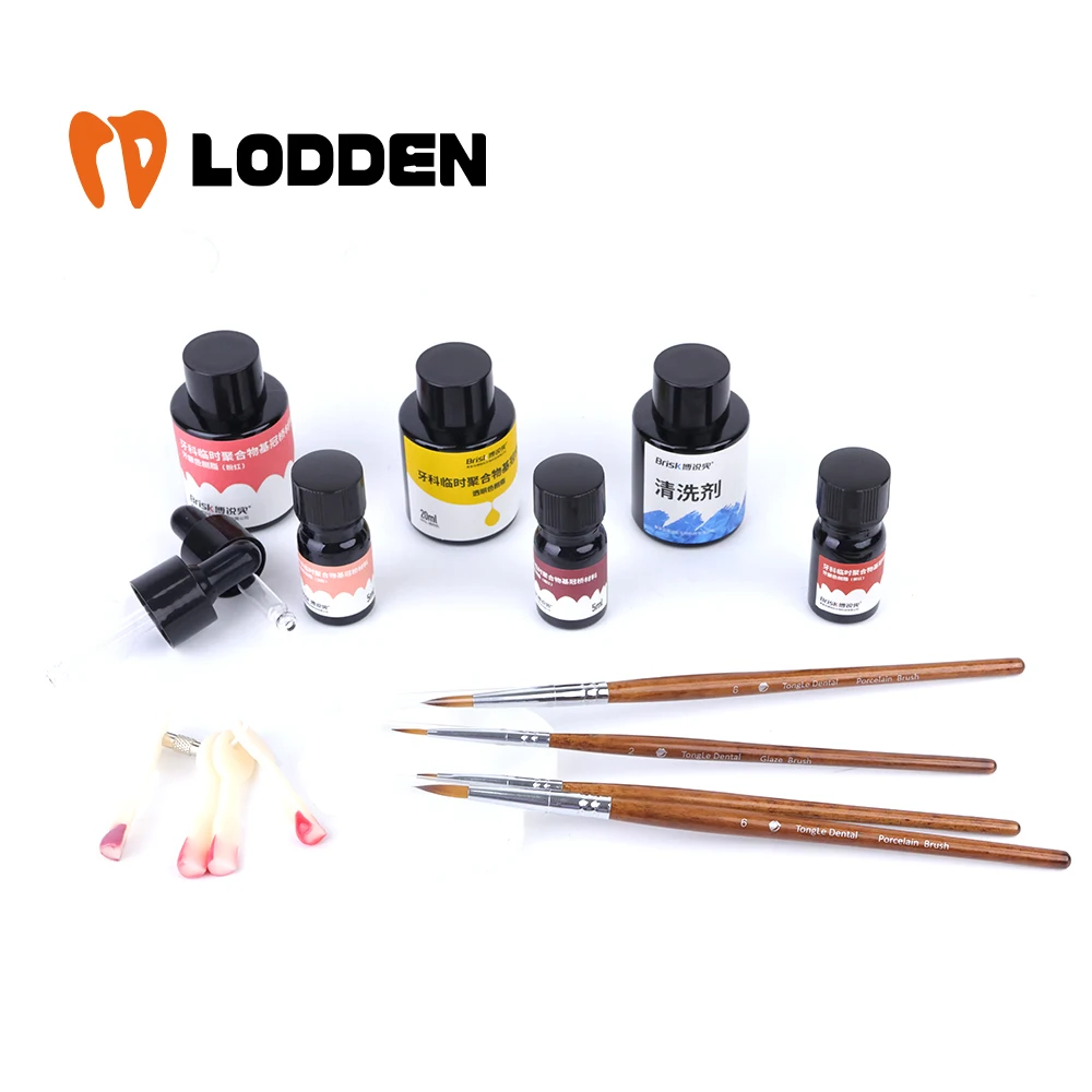 Dental Simulated Gum Modification Kit for Polymerised Ceramics/Print Resin/Acrylic PMMA Dental Light Curing Stain Glaze