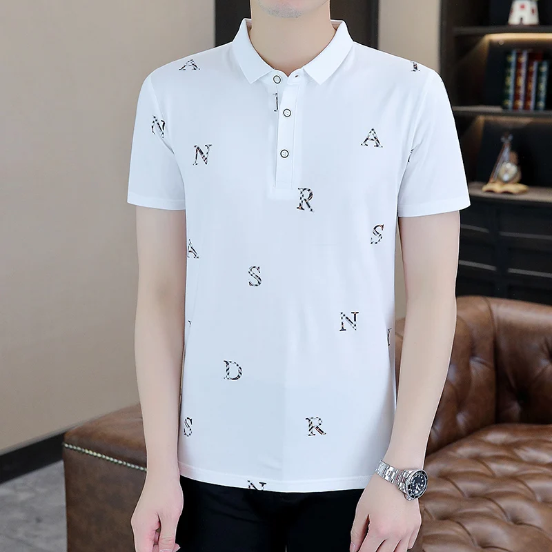 

Summer 2024 Men Clothing Men New Fashion Business Casual Polo Shirts Breathable Luxury Short Sleeve T-Shirt Men High Quality Top