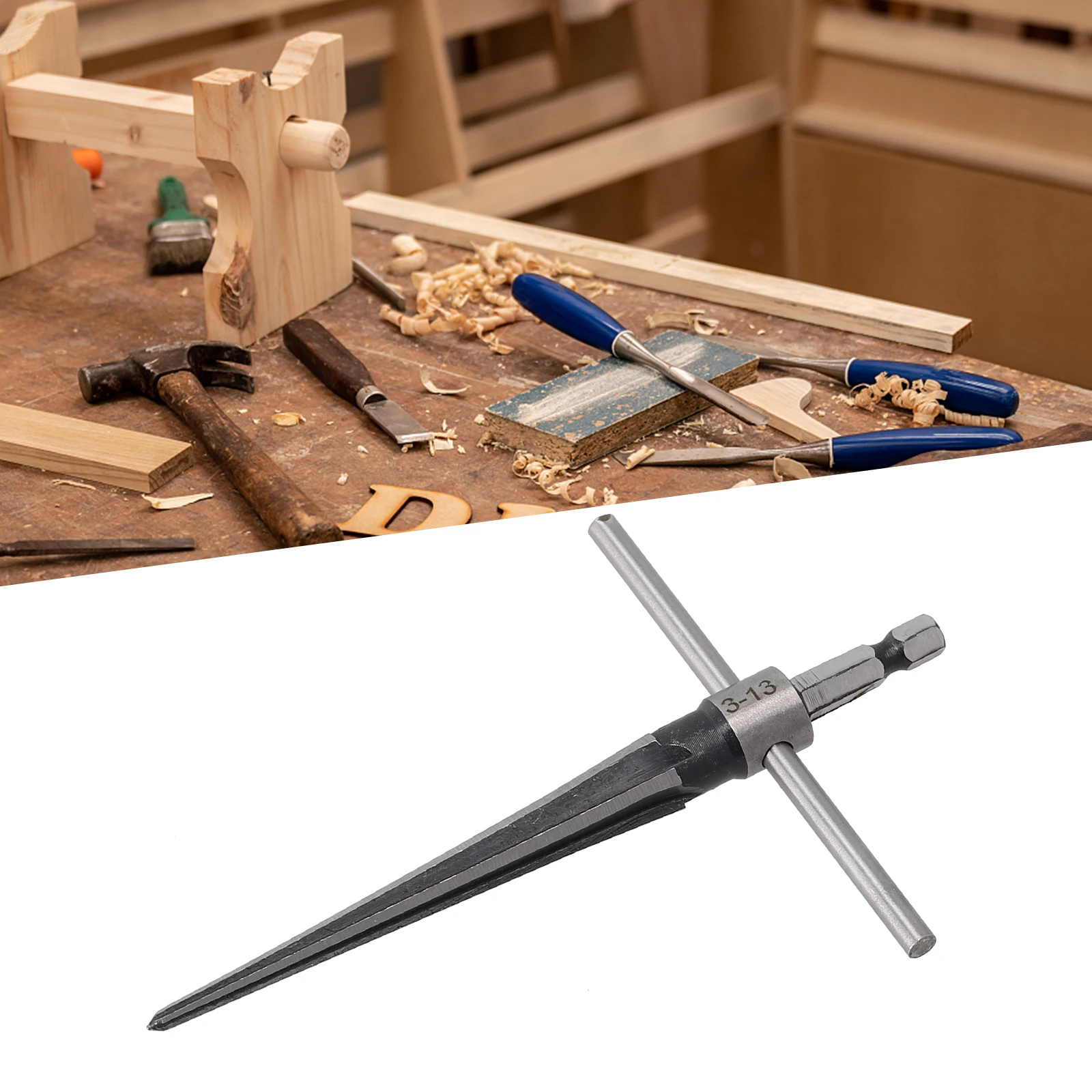 Hand Held Tapered Reamer T-Handle 6-Flute Beveling Cutting Drill Tool Hex Shank For Taper Hole Chamfers Machinery Parts 3-13mm hand reamer hss reamer steel reamer tools cobalt reamer carbide reamer
