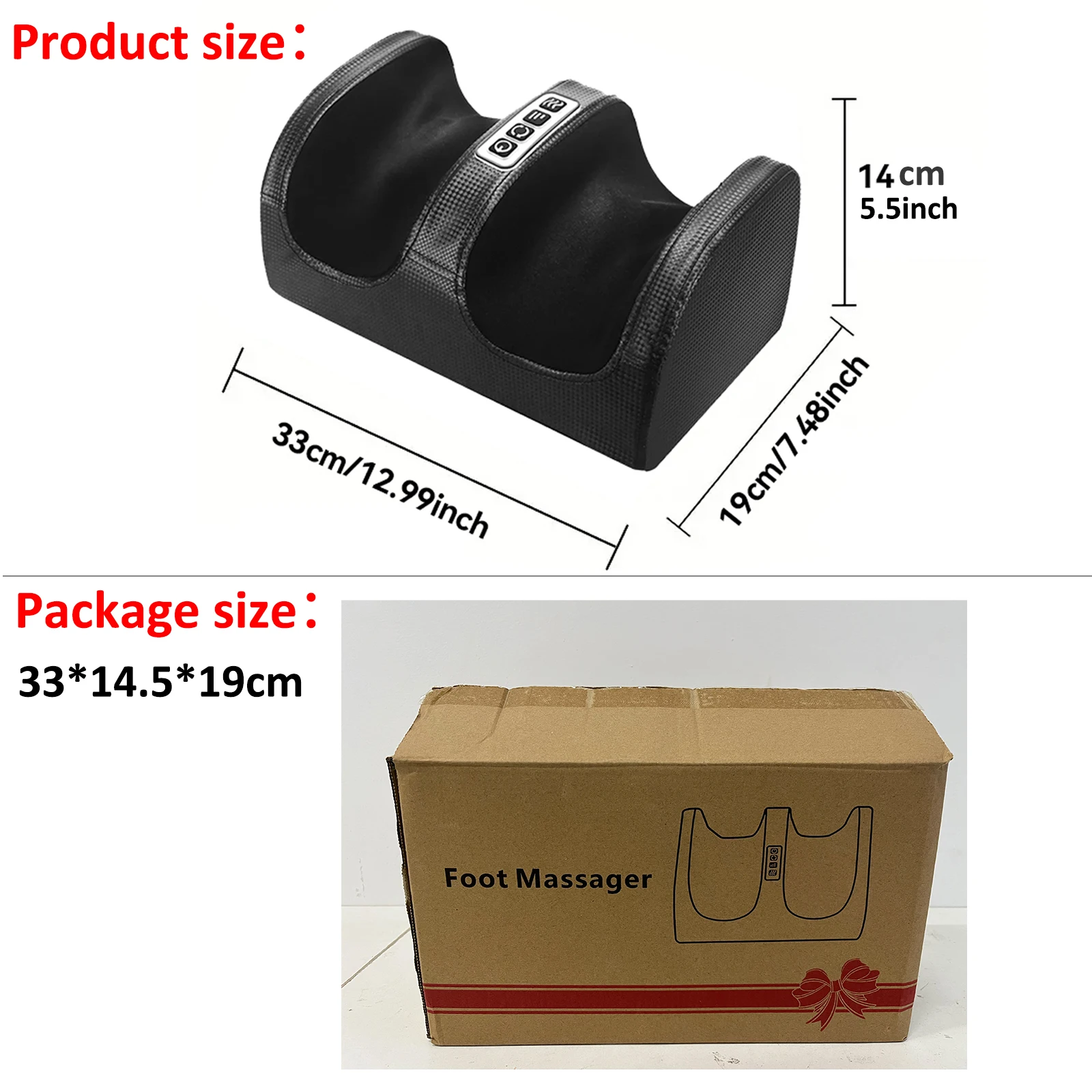 Electric Heating Vibrator Foot Massager Machine Hot Compress Massage Kneading Feet Shiatsu Roller Calf Relieve Muscle Fatigue