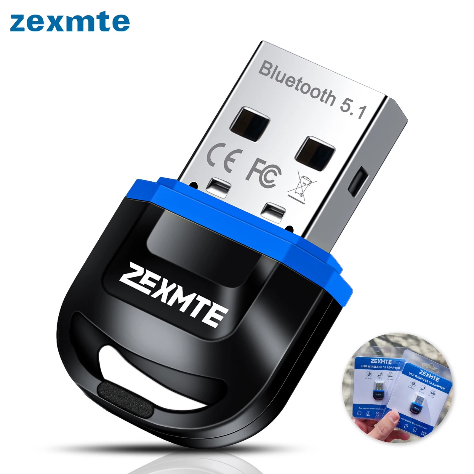 Zexmte Dongle Usb Bluetooth 5.1 Adapter Bluetooth Usb Transmitter