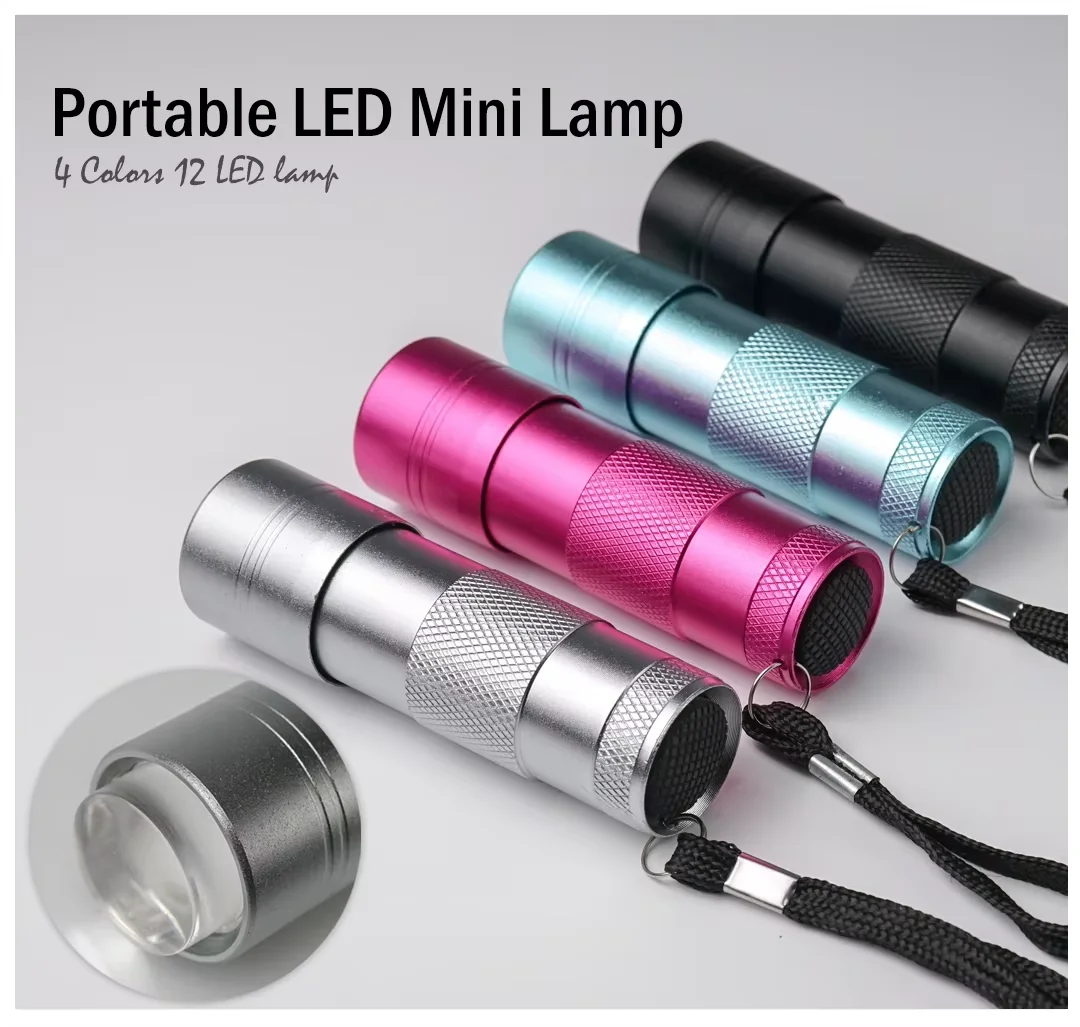 Beautizon-Portátil lâmpada LED prego, 12 UV/LED, Mini Gel UV cura, tipo ...