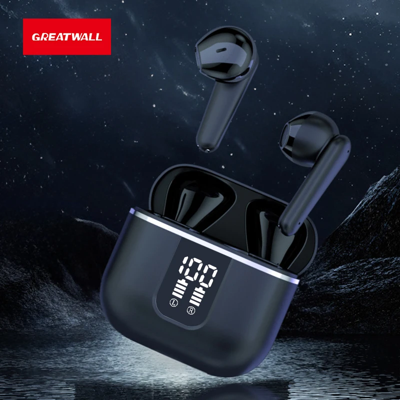 GreatWall 5.3 New Smart Power Digital Display Wireless Headphones High Battery Life Low Latency Game Exercise Wireless Headphone