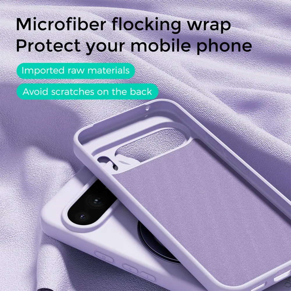Magnetic Silicone Ring Stand Case with Liquid Soft Finish