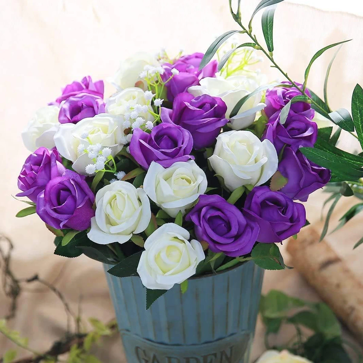Künstliche Blumen, Rosensträuße, Hochzeit, Braut, dekorative Kränze, Festival-Dekorationen, Vasen, Hausgarten, günstiges Geschenk, künstliche Pflanzen – Detail 2
