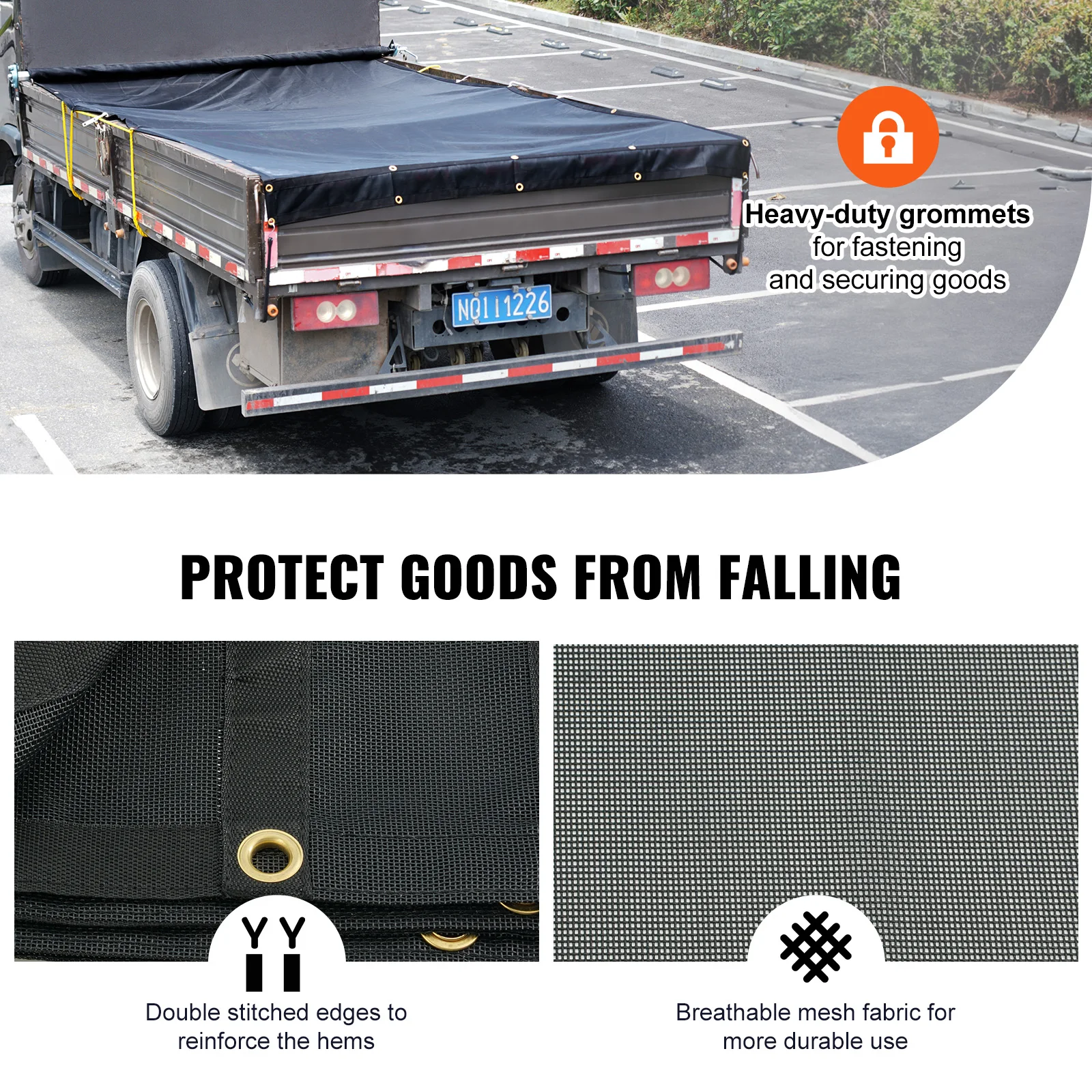 PVC Coated Mesh Tarp for Dump Trucks Heavy Duty Waterproof Cover