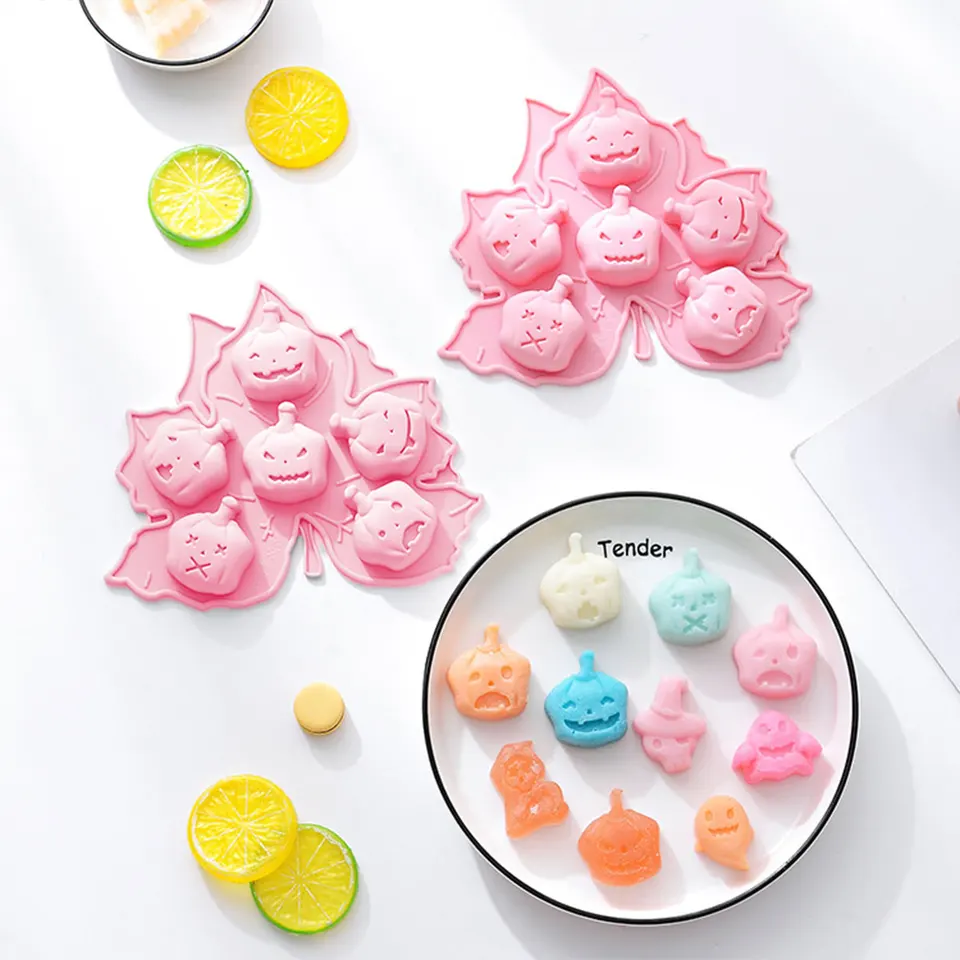 Moule à Chocolat En Silicone Pour Halloween, Citrouille, Fantôme, Bonbons, Biscuit, Glace, Festival, Décor De Gâteau, Bougie Regina