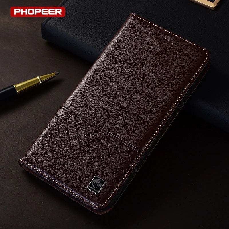 Luxurious Genuine Leather Flip Wallet Case - Star Edition