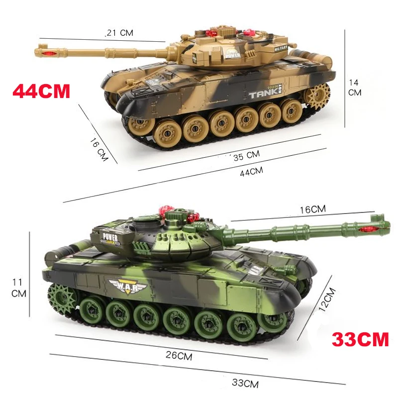 1/30 Super RC tank battle tanks launch cross-country tracked remote control vehicle charger battle boy toys for kids children 6