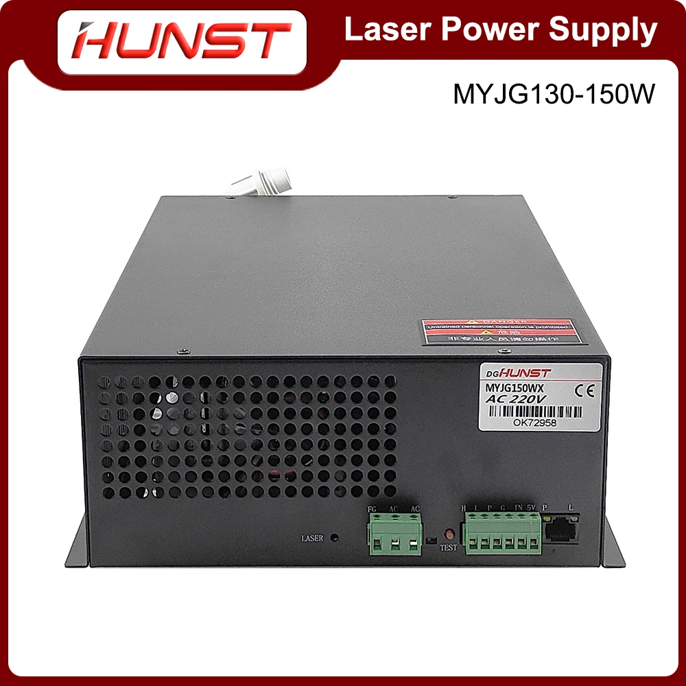 

Hunst 130w CO2 Laser Power Supply MYJG-150W Suitable For 130~150w CO2 Engrag And Cutting Machine Glass Tube