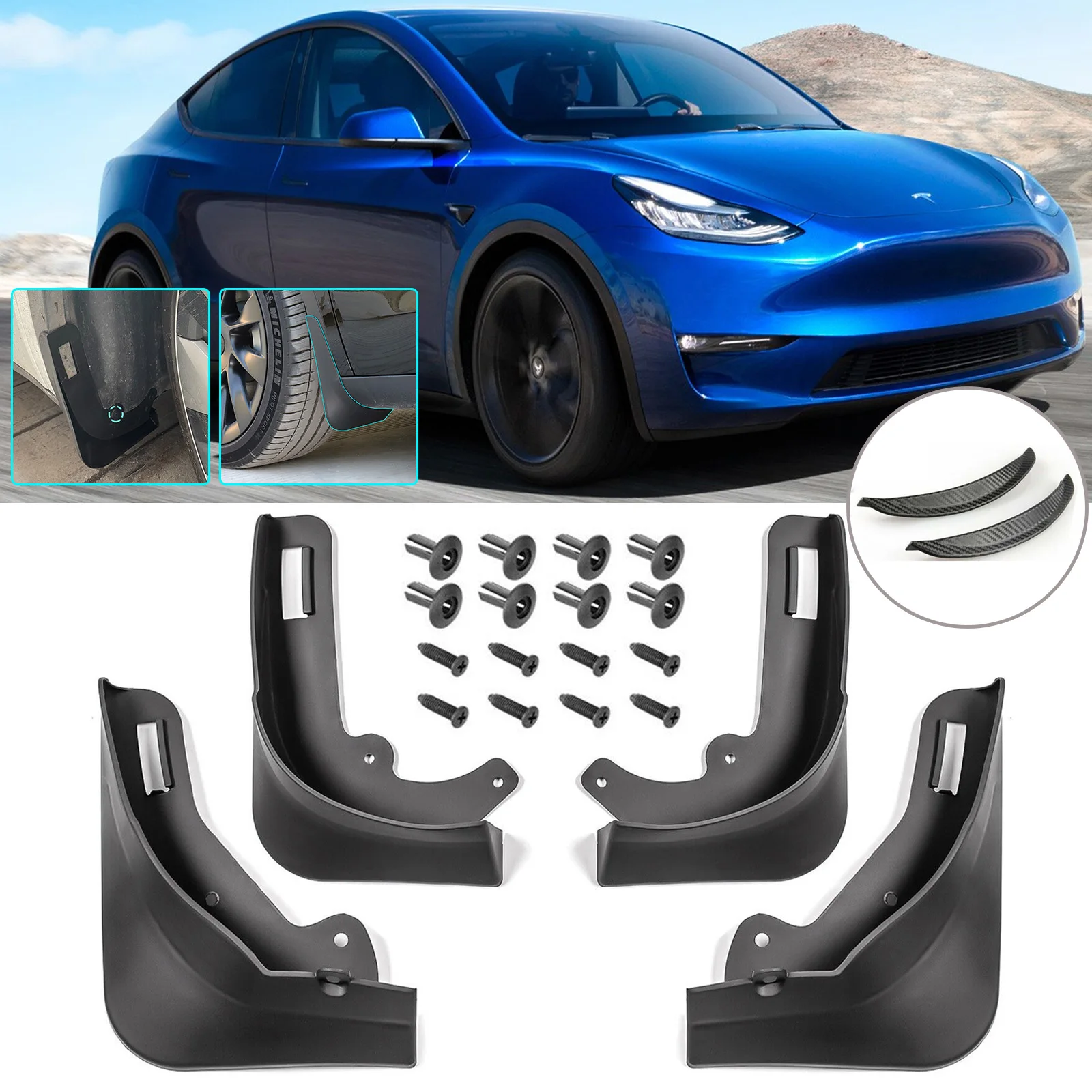 

Брызговики для Tesla, брызговики, передние и задние брызговики, модель Tesla Y 2021 2022 2023 модель 3