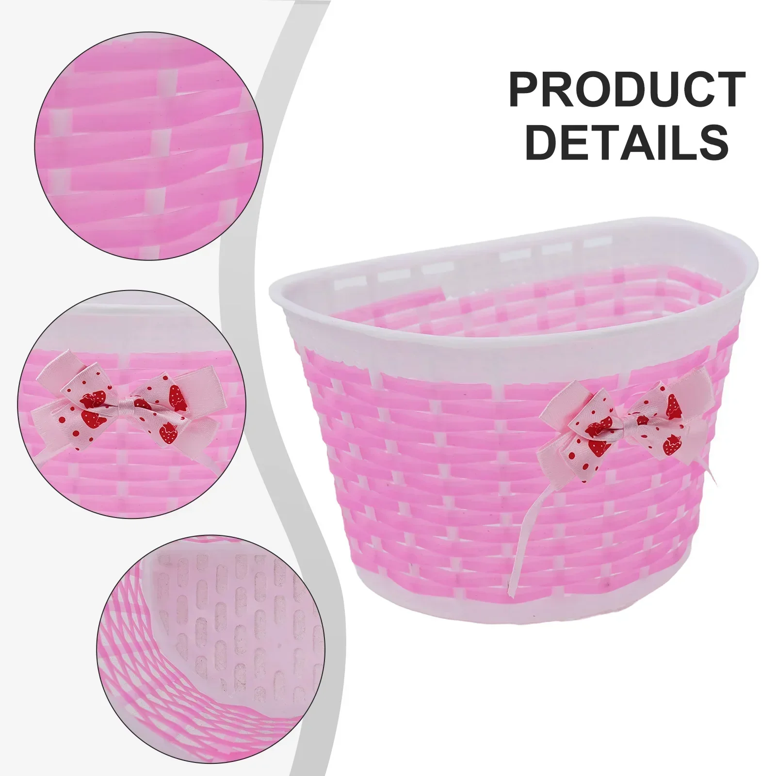Panier de vélo pour enfants pour filles Accessoires de vélo avant avec banderole