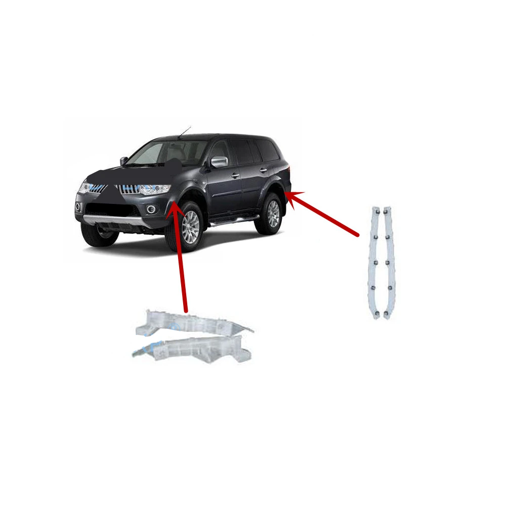 2 Pieces Front Bumper Support Plastic For Pajero Sport Mn146319 Rear
