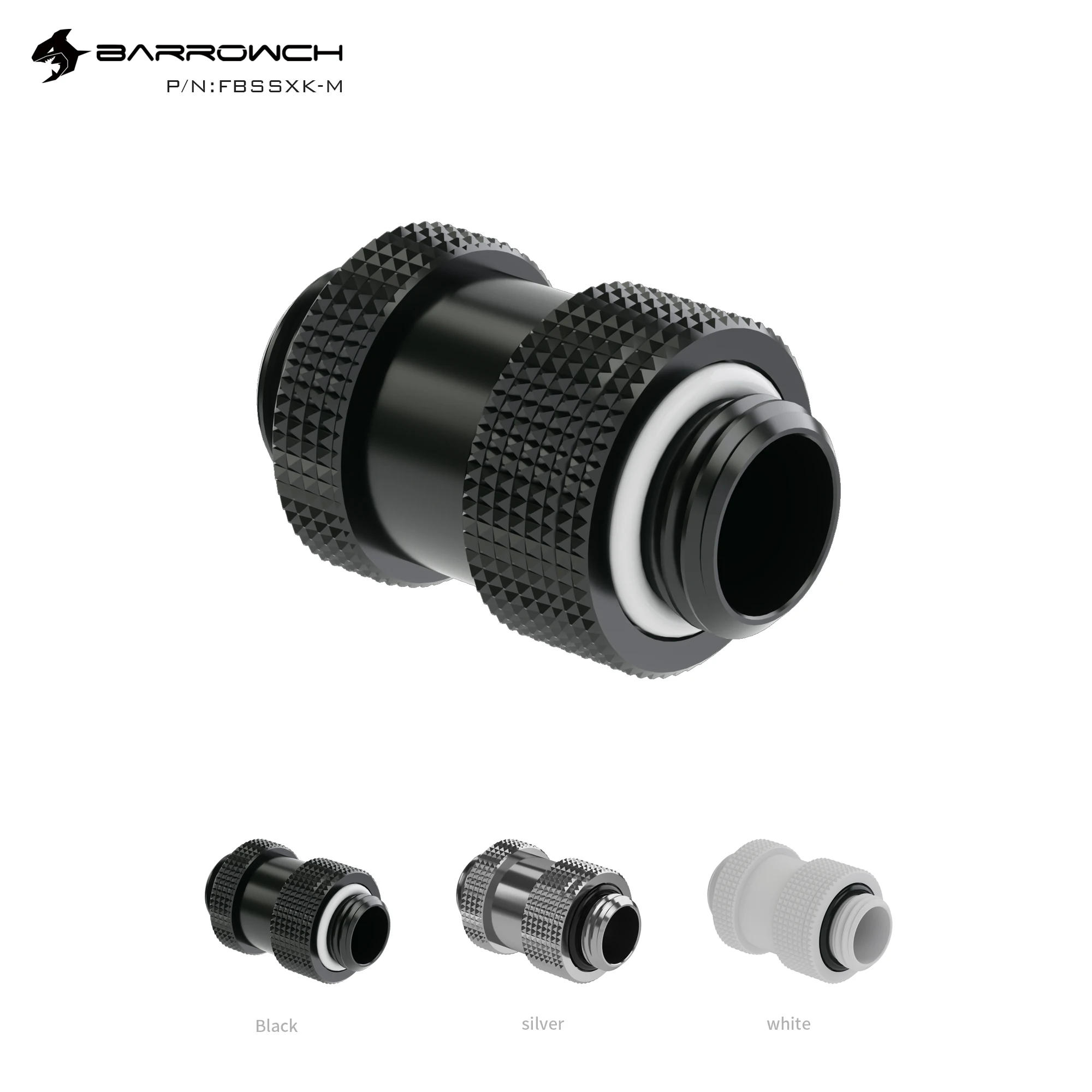 

BarrowCH FBSSXK-M PC Water Cooling Extension Fittings Dual G1/4 Tube Connector Adjustable Pipe Water Cooler