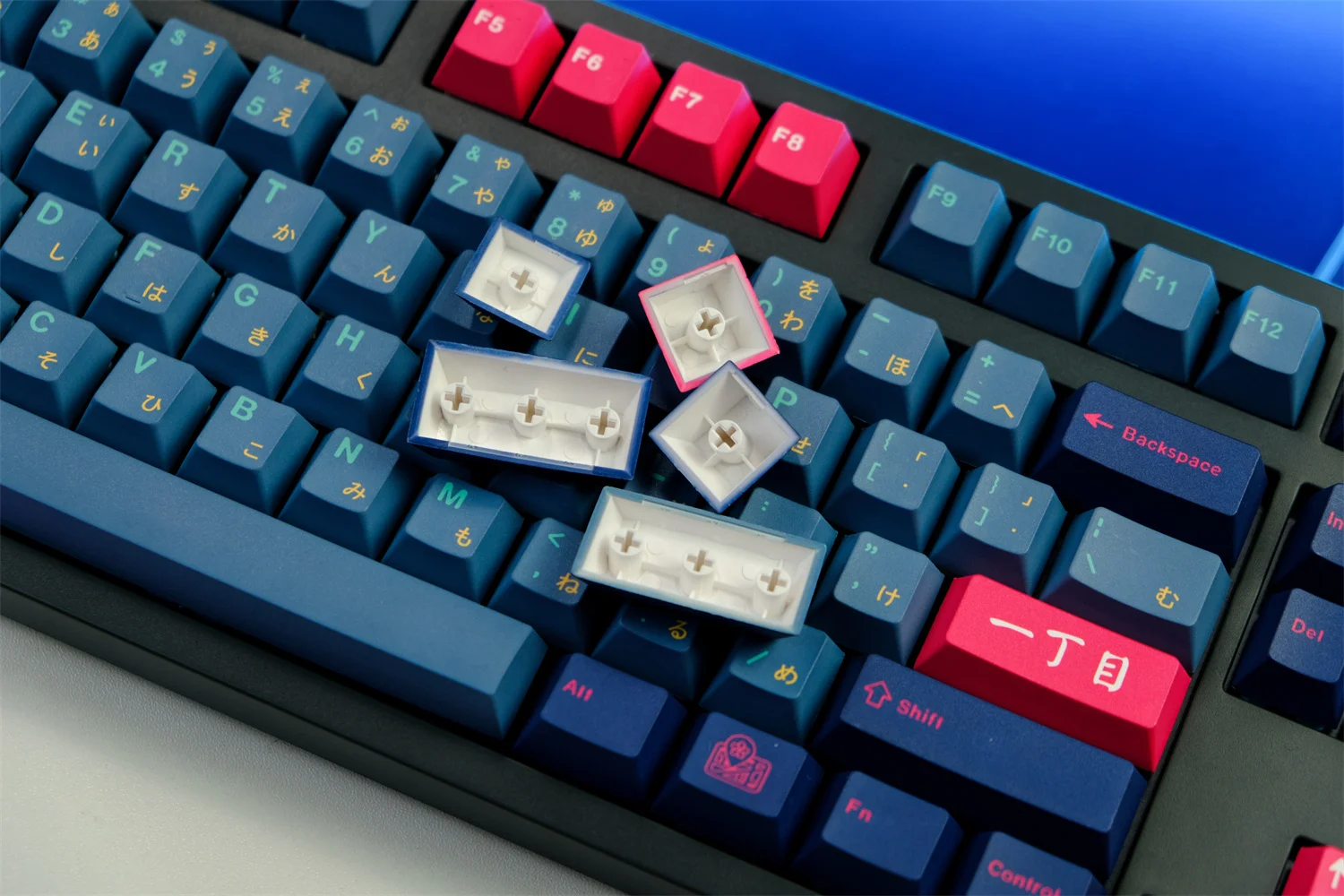 chaves japão kabukicho keycap pbt tintura sublimação japonês keycap cherry perfil teclado mecânico para mx switch