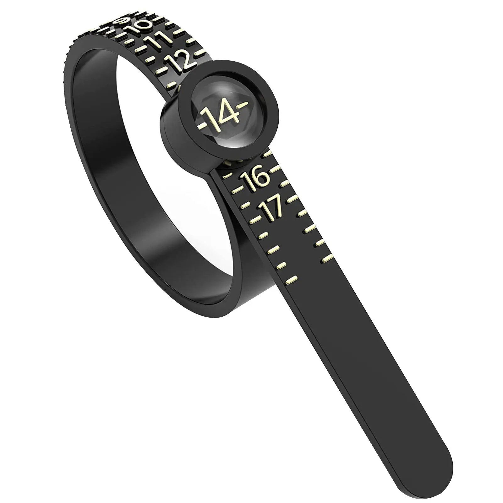 

Ring Measurement Tool Ring Sizer Measuring Tool Finger Size Gauge With Magnified Window 1-17 US Rings Size Jewelry Tools.