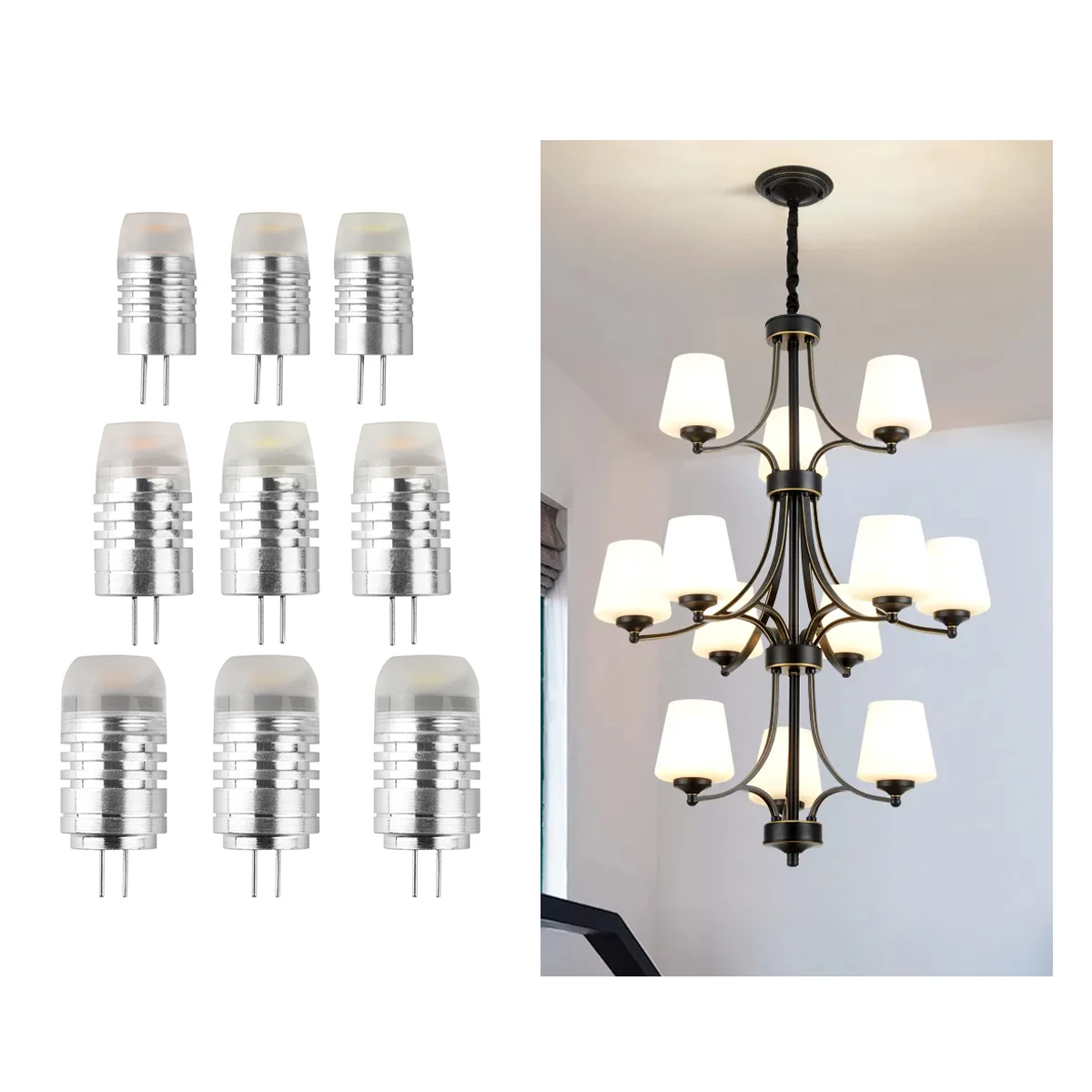 ホワイト シャンデリア LED4灯式 51p8NuAMrVL._UF350,350_QL50_.jpg