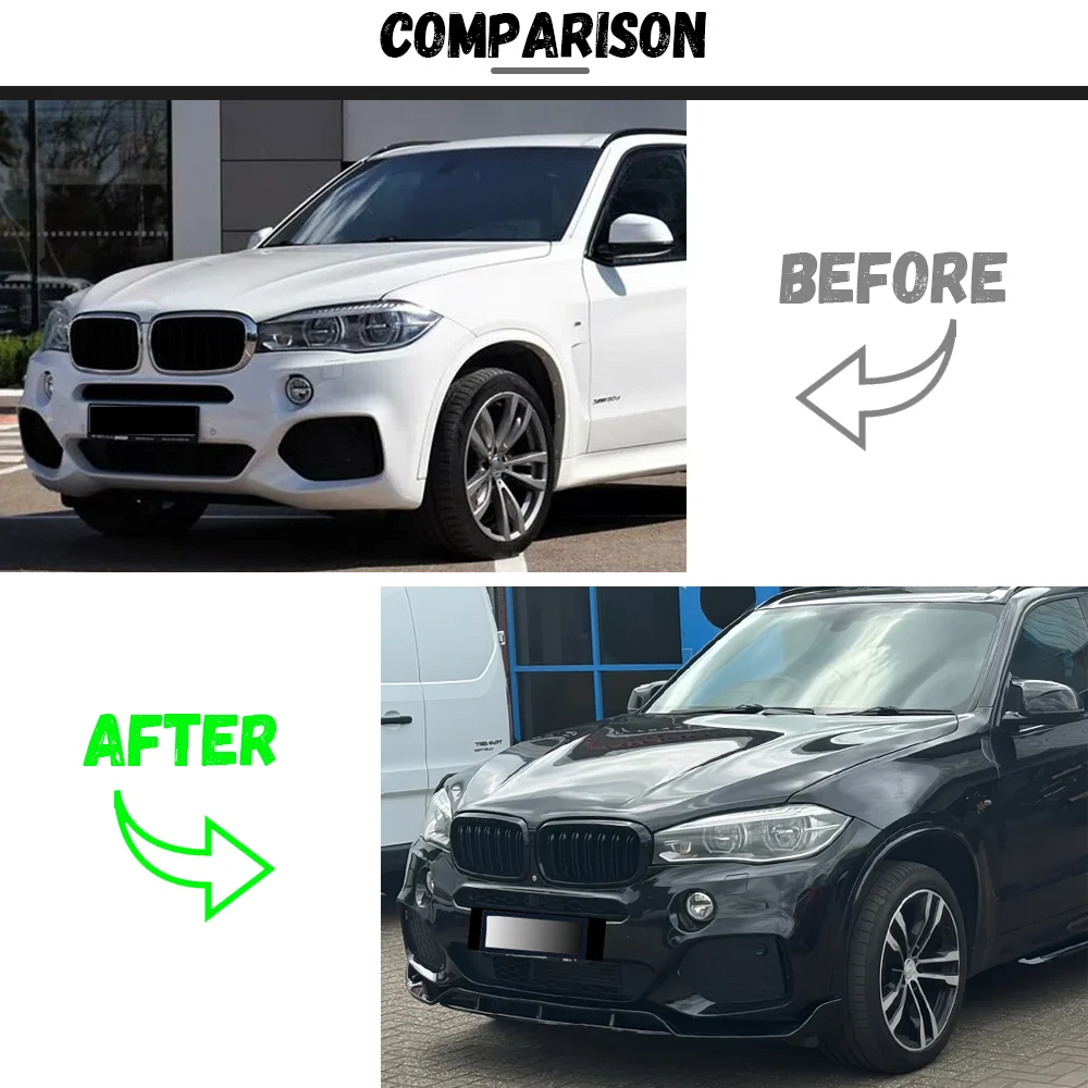 BMW X5 F15 M 스포츠 2013 2014 2015 2016 2017 2018 차량용 프론트 범퍼 스플리터 립 스포일러 디퓨저 바디 키트 액세서리 튜닝