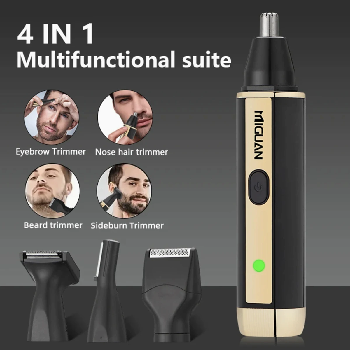رجل ماكينة حلاقة كهربائية 4-IN-1 أداة تهذيب اللحية...