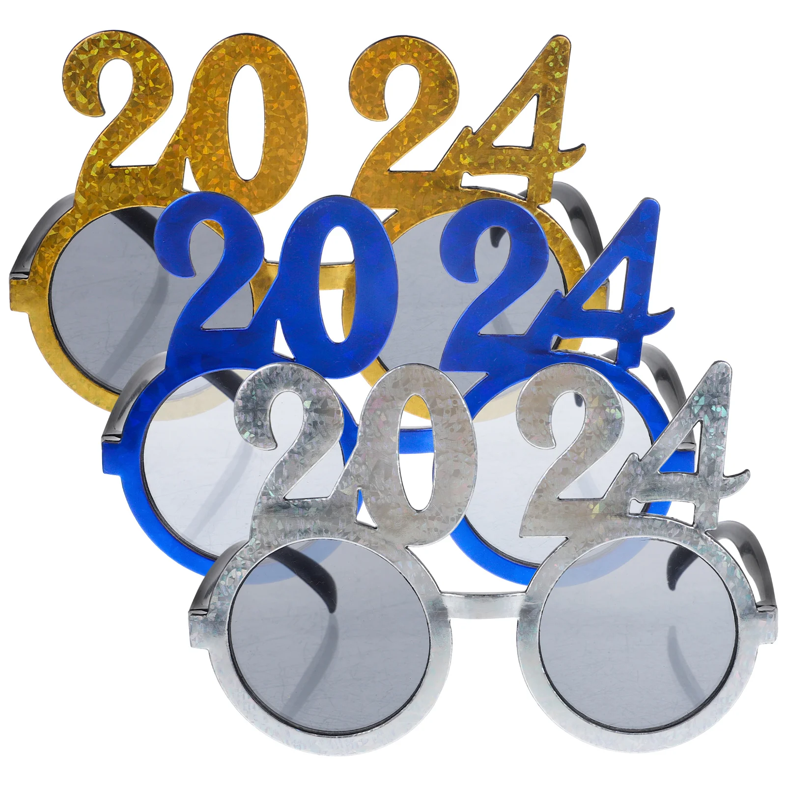 

Aboofan 2024 Eyeglasses Happy New Year Glasses Plastic Number Eyewear Graduation Photo Booth Props Party Decoration Company