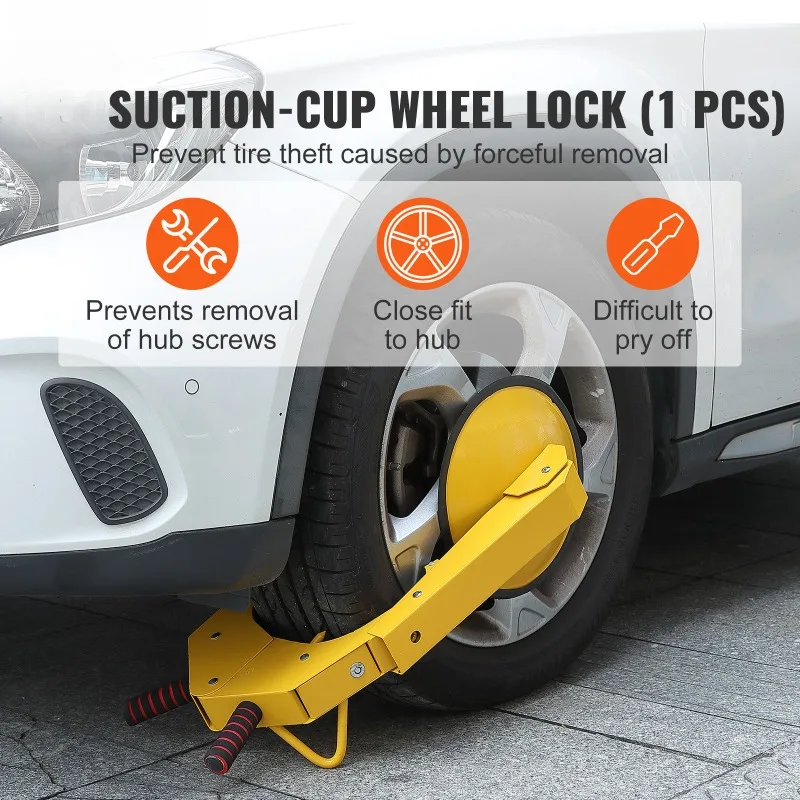 Wheel Lock-Car Boot Anti-Theft Trailers Wheel Clamp Lock Parking Boot for Cars, SUVs,-Upgraded Dual