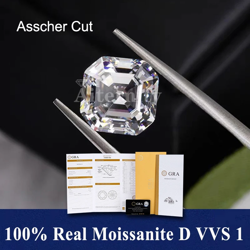 Moissanite Diamond Round Oval Pear Radiant Emerald Heart Princess Cushion Asscher Shape GRA moissanite jewelry materials loose lab grown diamond lab grown loose diamond loose gemstones