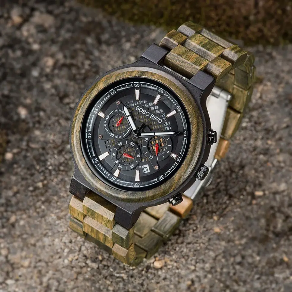 Men's Watches Top Brand BOBO BIRD Luxury Quartz Wooden Wirst Watch For Men Custom relogio masculino часы мужские Dropshipping