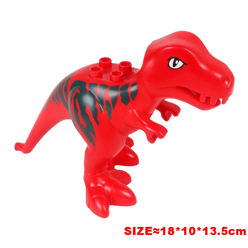 Big Building Block Accessories Chicken Duck Dog Cat Bird Cattle Sheep Zebra Rhinoceros Insect Zoo Series DIY Duploes Toy Gift 3