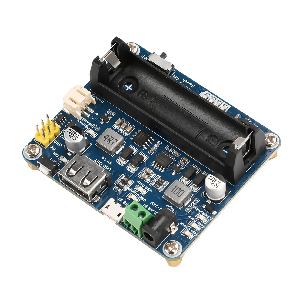 Solar Power Management Module with MPPT and Built-in Battery Holder