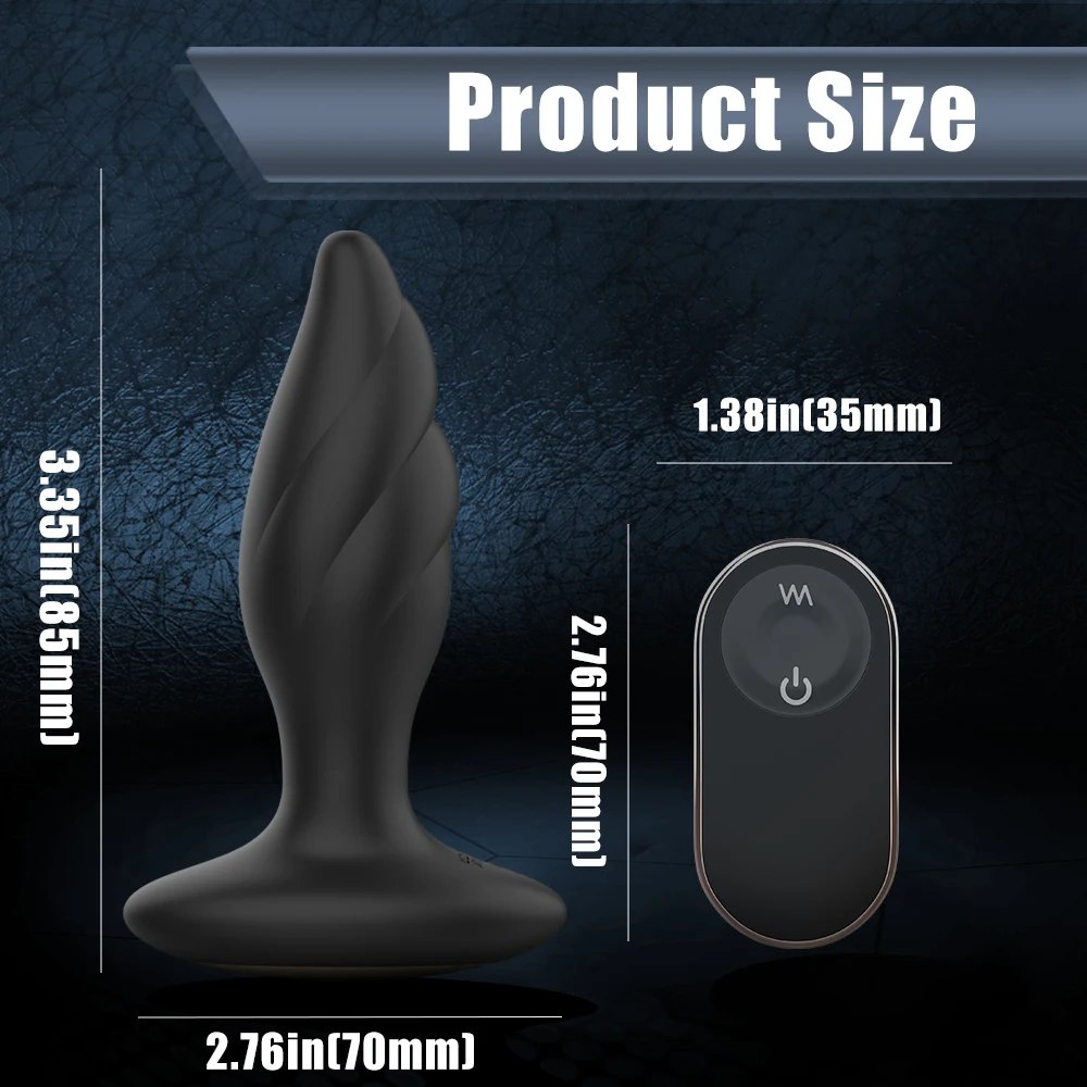 Anal Prostata Massager Rotation Vibrator Vibrationer Perlelegetøj til mandlig onani, bærbar silikone Anal Butt Plug_voghion.com