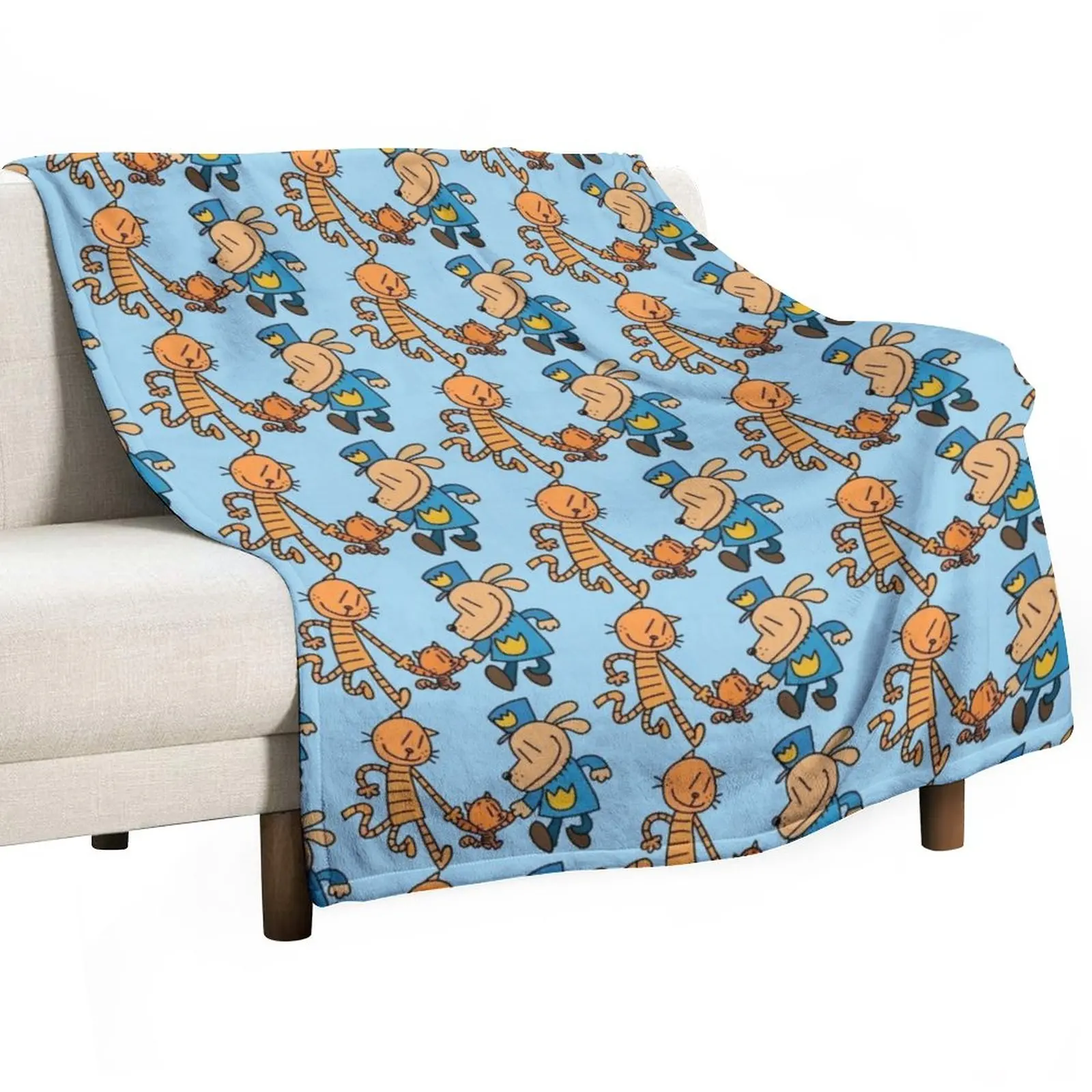 

Dog Man, Lil Petey, and Big Petey Fan Art Throw Blanket Vintage Blanket Heavy Blanket Fluffy Soft Blankets