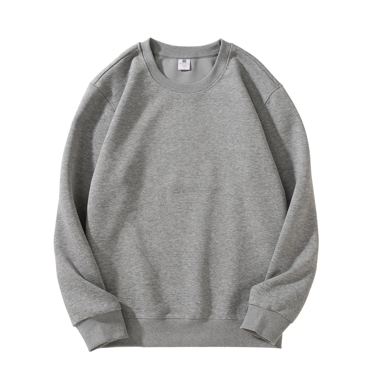 Leisure Sportswear Loose Fitting Round Neck Hoodies 300g Cotton Composite Milk Silk Long Sleeved Sweater Plus Size S-5XL