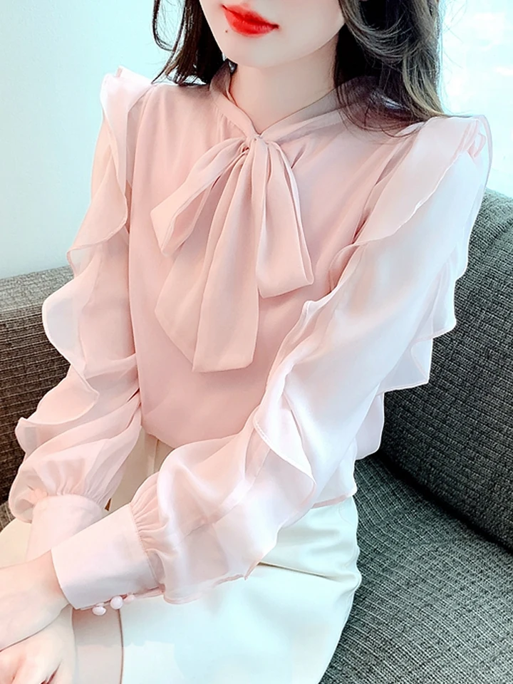 トップス Rosemuse Shoulder frills blouse pink Rosemuse Shoulder frills blouse pink