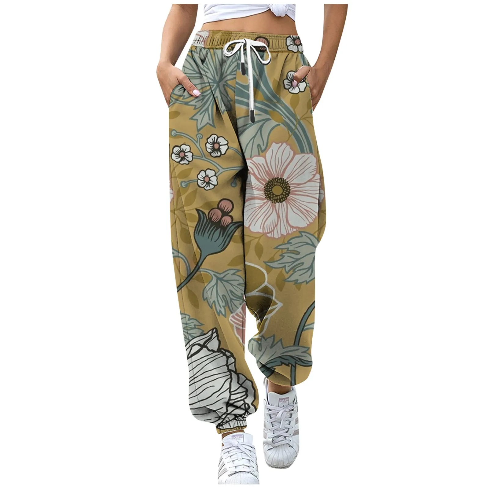 

2024 Halloween Lacing Baggy Pants For Women Fashion Casual Gigital Color Printing Casual Sports Pants Loose Trousers Streetwear